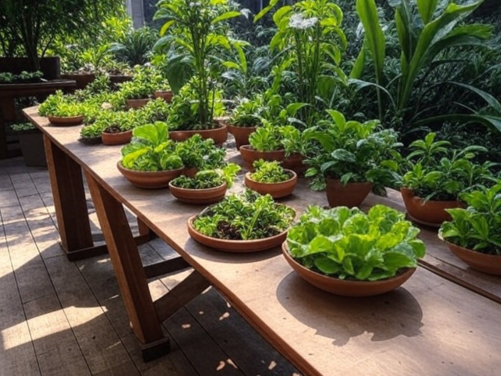 Evento no Sesc São Paulo promovendo plantas alimentícias não convencionais como ora-pro-nóbis e taioba em jardim urbano.