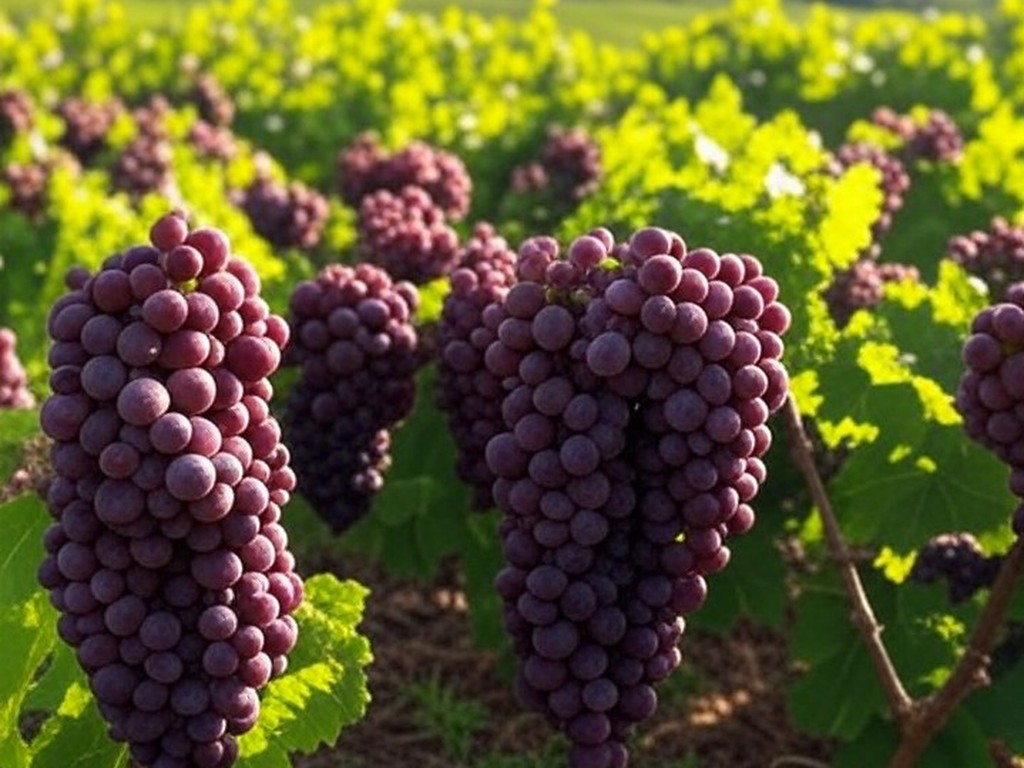 Vinhedos de uva na Serra Gaúcha, RS, ilustrando safra recorde de mais de 900 mil toneladas em 2024.