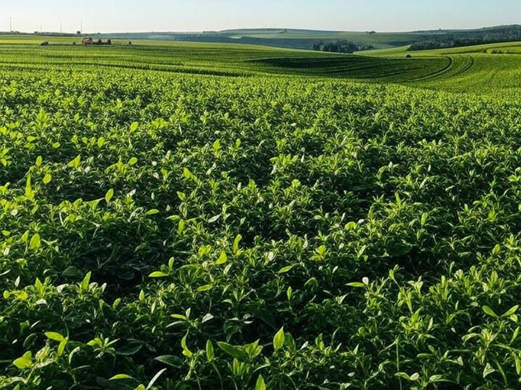 Plantação de soja no Brasil simbolizando investimentos em defesa agropecuária para acordo Mercosul-UE.
