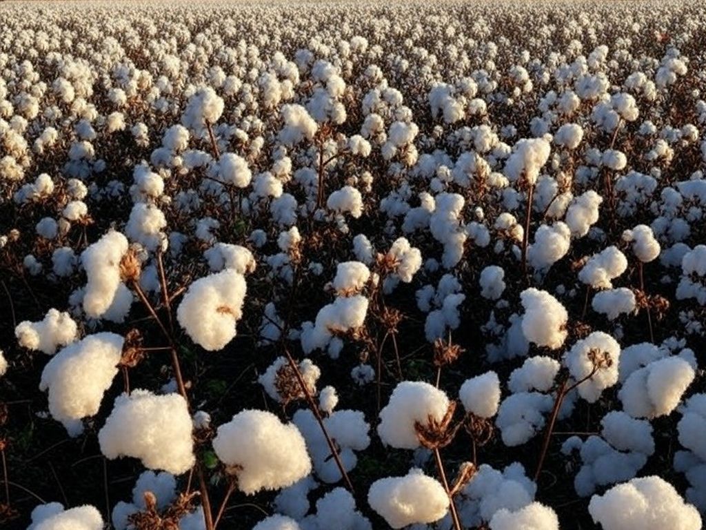 Plantação de algodão na Bahia, mantendo calendário de semeadura para safra 2026/2027.