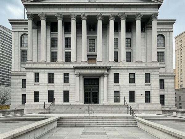 Fachada do tribunal federal em Nova York, local da primeira audiência de Maduro e Cilia Flores após captura na Venezuela.