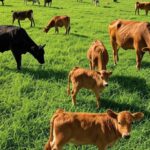 Pasto maternidade na pecuária brasileira com vacas e bezerros saudáveis, impulsionando produtividade e saúde animal em 2026.