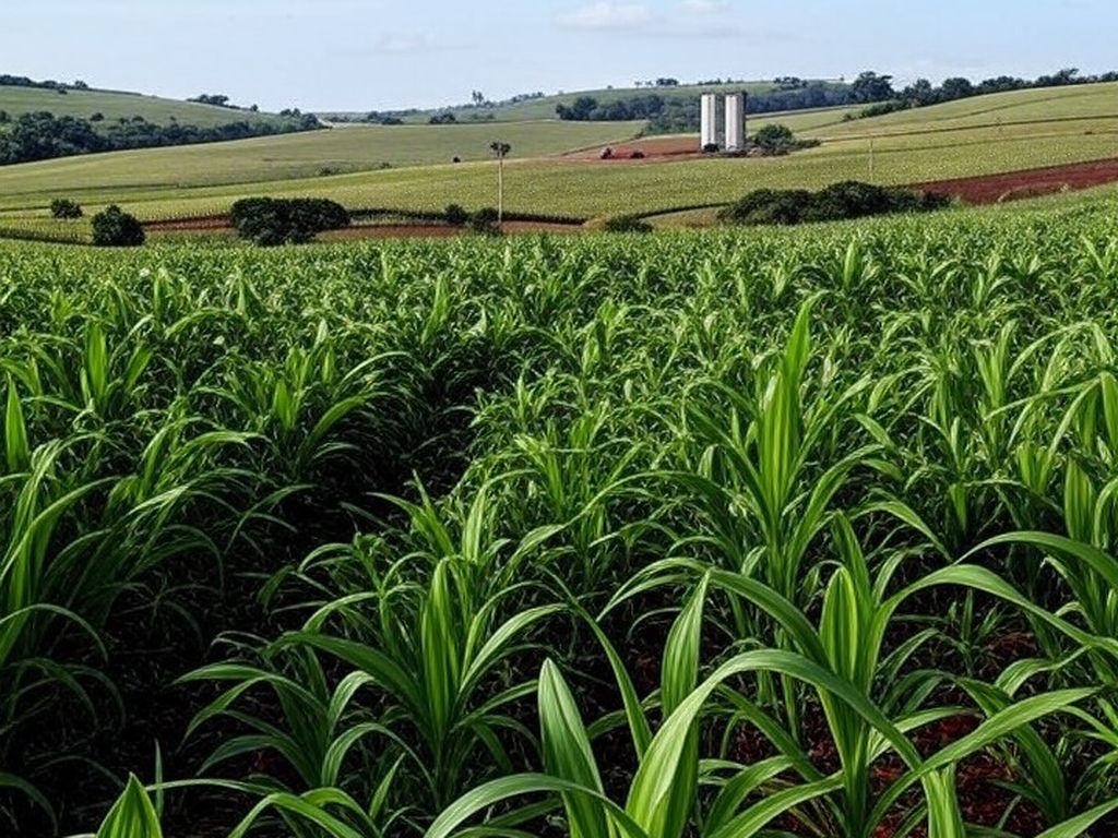 Plantação rural no Brasil representando produtores rurais afetados pela reforma tributária e obrigatoriedade de CNPJ a partir de 2026.