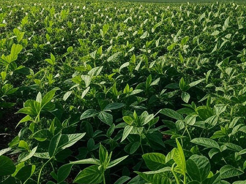 Plantação de soja no Brasil, ilustrando estimativa elevada do USDA para 178 milhões de toneladas.