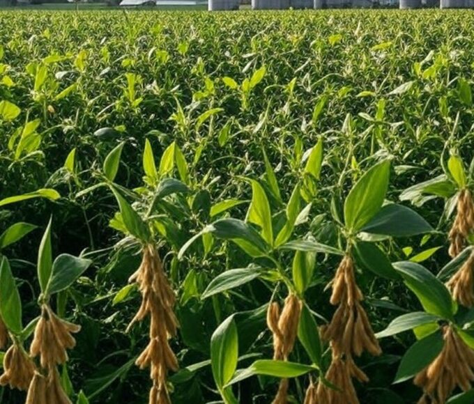 Campos de cultivo no Paraná representando o crescimento econômico da Lar Cooperativa no agronegócio brasileiro.