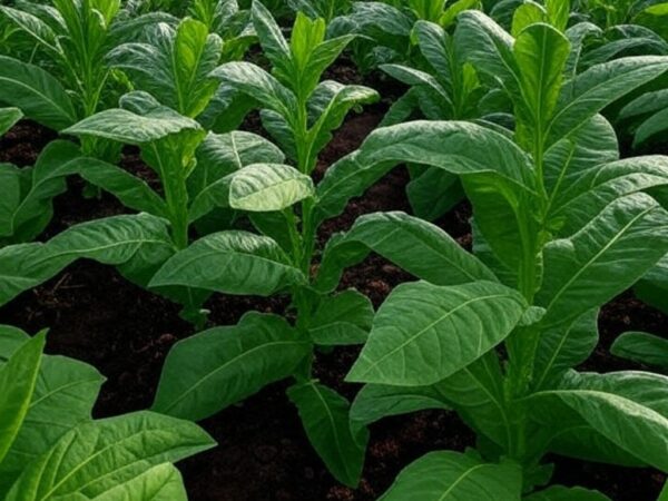 Plantação de tabaco no sul do Brasil com fertilizante reciclado para a safra 2025/2026.