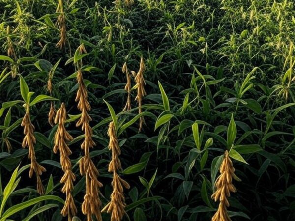 Paisagem rural brasileira com campos de cultivo e gado, simbolizando a Sociedade Rural Brasileira.