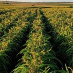 Paisagem rural no Paraná com campos de cultivo e linhas de energia elétrica, representando produtores rurais e Copel.