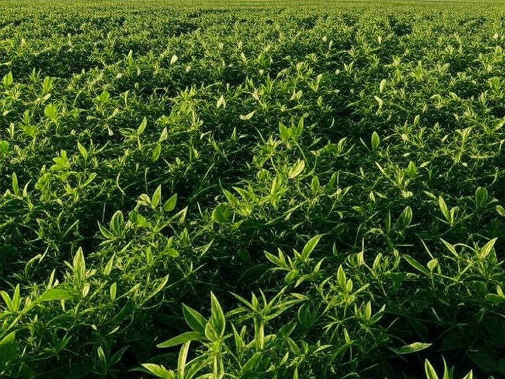 Plantação de soja no Brasil representando discussão sobre implementação do B15 em reunião virtual com Abiove.