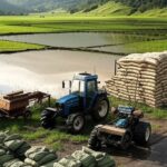 Plantação de arroz em Santa Catarina, Brasil, ilustrando debate sobre crise no setor orizícola.