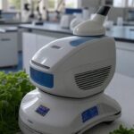 Biossensor da UFSCar em laboratório testando plantas resistentes a pragas no Brasil.