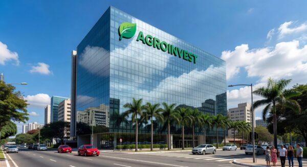 Edifício corporativo em São Paulo representando anúncio de deslistagem de ações da Lavoro na Nasdaq.
