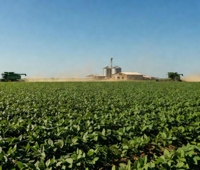Plantação de soja no Brasil representando o setor agropecuário que gerou 23 mil vagas formais em janeiro de 2026.