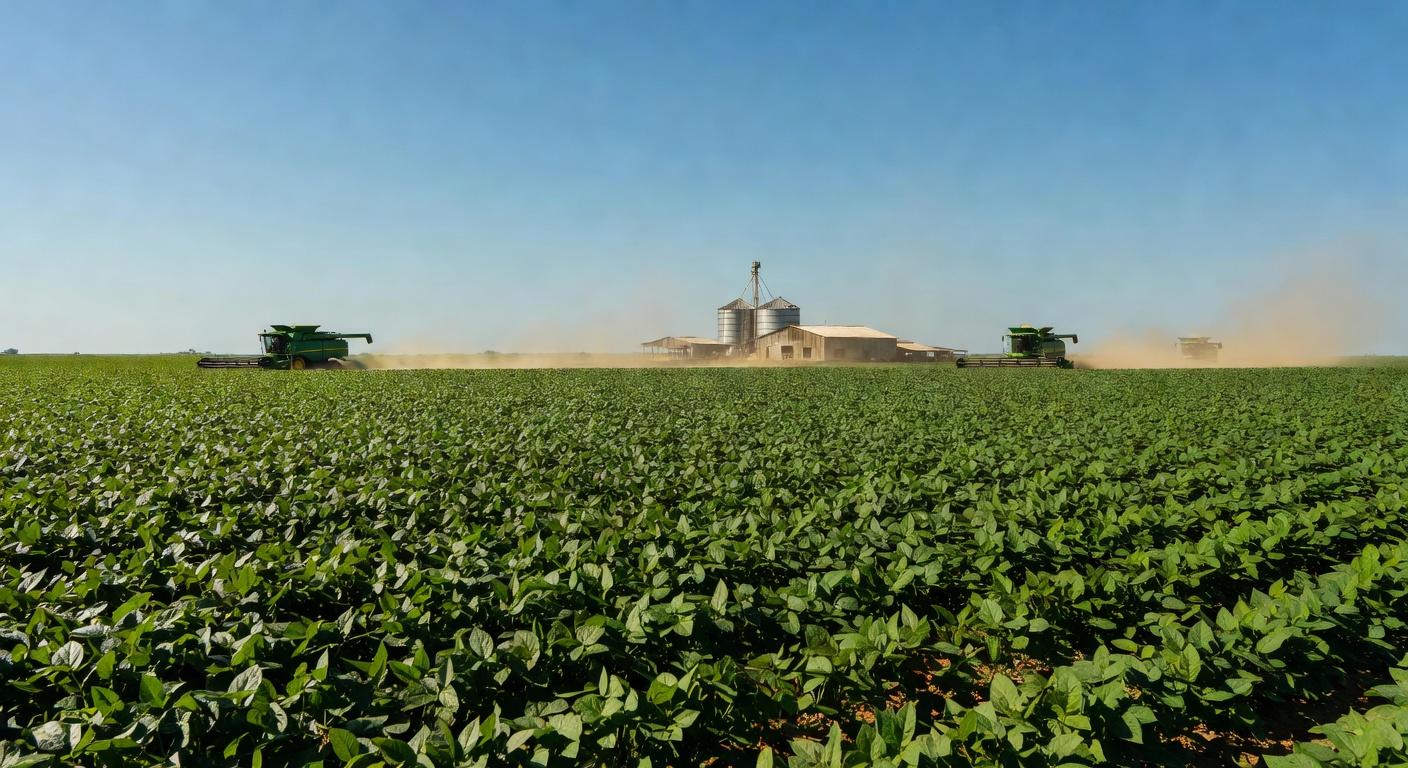 Plantação de soja no Brasil representando o setor agropecuário que gerou 23 mil vagas formais em janeiro de 2026.