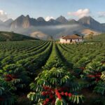 Plantação de café em Minas Gerais, Brasil, representando o Dia Internacional do Café instituído pela ONU.