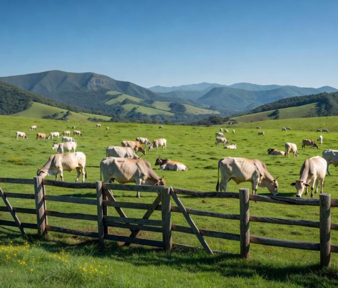Fazenda leiteira em Minas Gerais com vacas Canchim para cruzamentos leiteiros, lançamento do selo Canchim On Dairy pela ABCCAN.