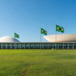 Congresso Nacional em Brasília, simbolizando comissão parlamentar de inquérito sobre eventos políticos.