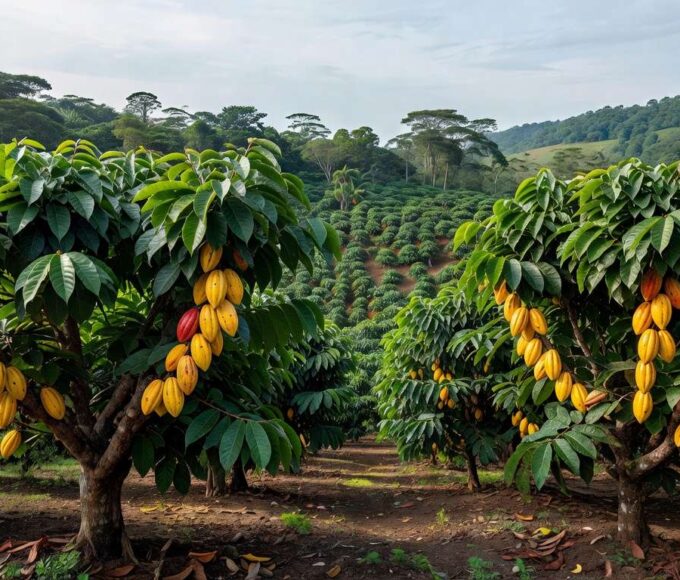 Plantação de cacau em Minas Gerais, investimento em pesquisa para polo de produção.